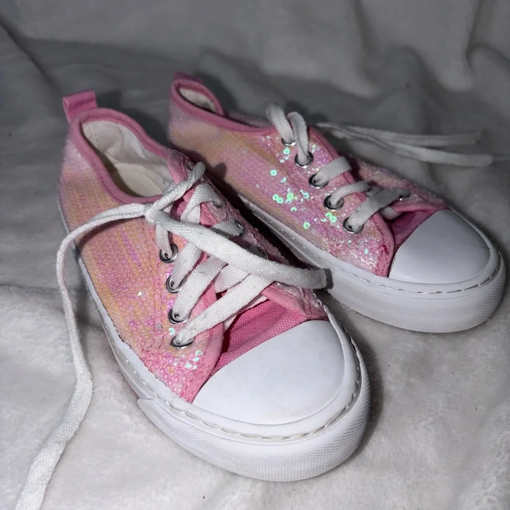 Toandon Toddler Sparkle Sneakers 13 Lightweight Glitter Birthday Breathable‎